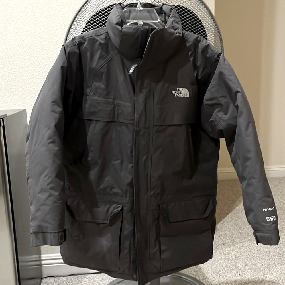 Men’s North Face Gray Hyvent 550 Cypress Parka Jacket Size Small